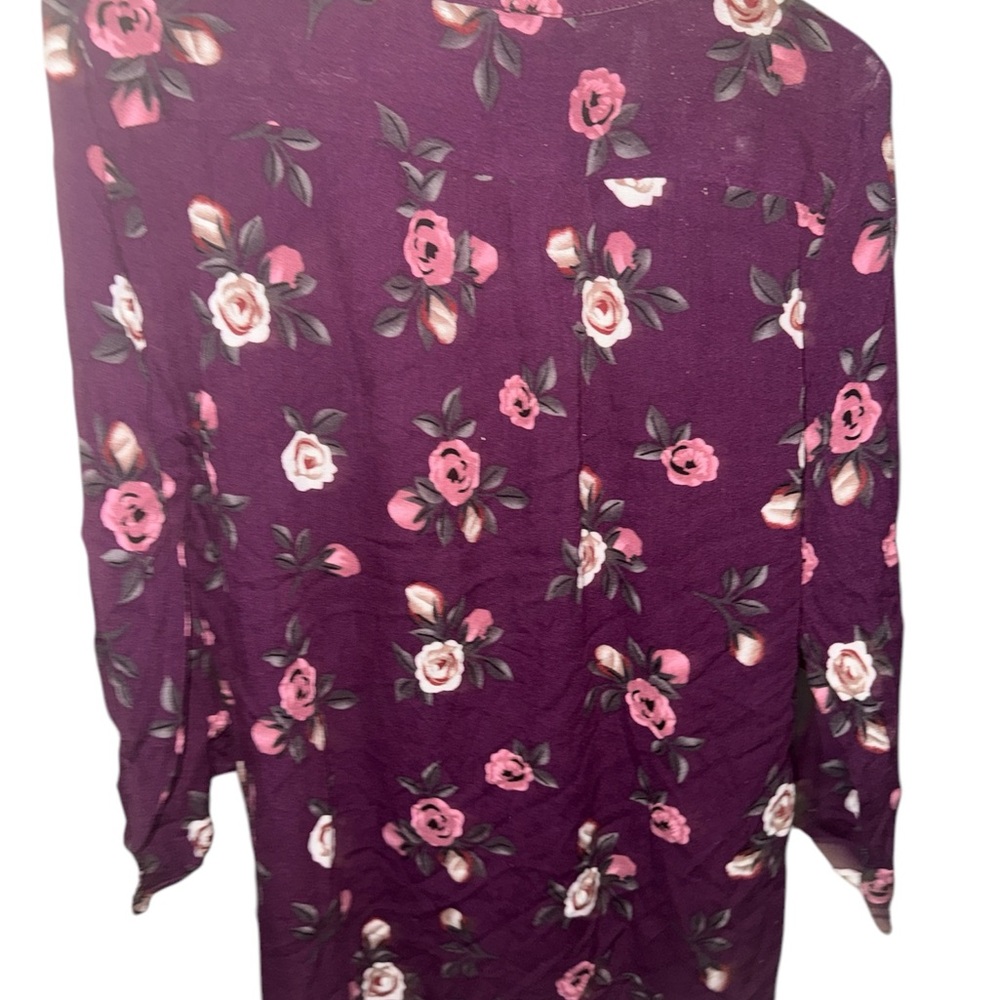 Floral Purple Long Sleeve Top